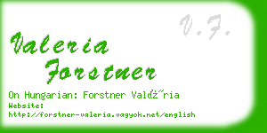 valeria forstner business card